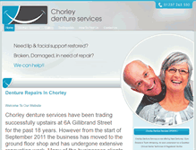 Tablet Screenshot of chorleydenture.com